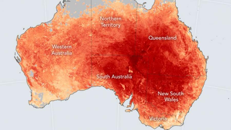 Средните температури в Австралия достигнаха 40.9 градуса по Целзий
