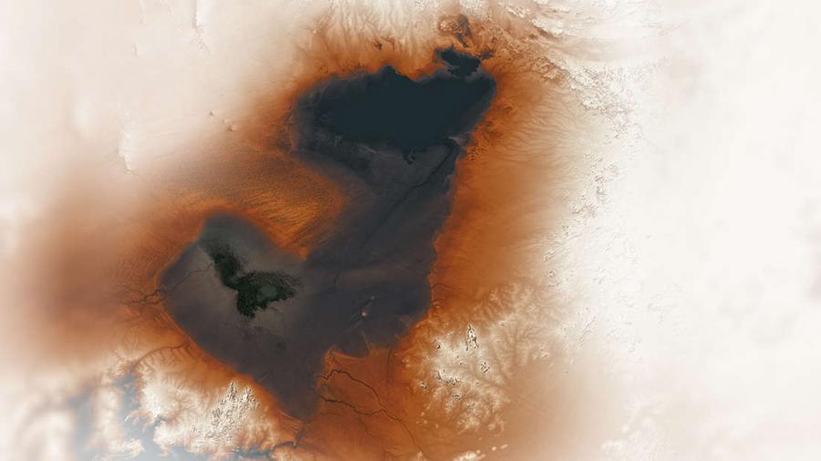Снимка на NASA показва останките от гигантско древно езеро в Сахара