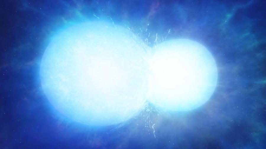 Този гигантски „космически снежен човек“ всъщност представлява две сливащи се звезди