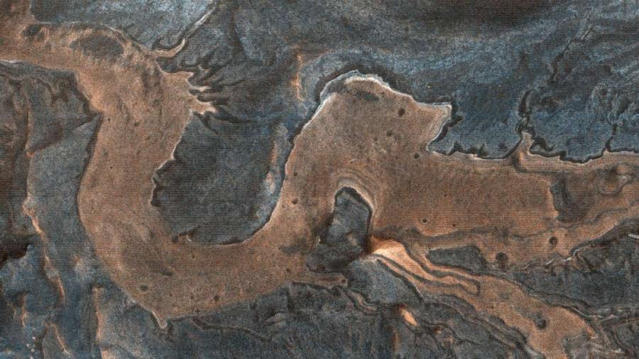 Вижте този „дракон“ в каньоните на Марс
