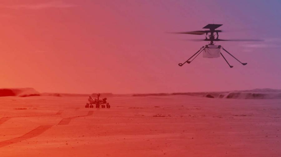 Мини хеликоптерът Ingenuity полетя успешно над Марс! 