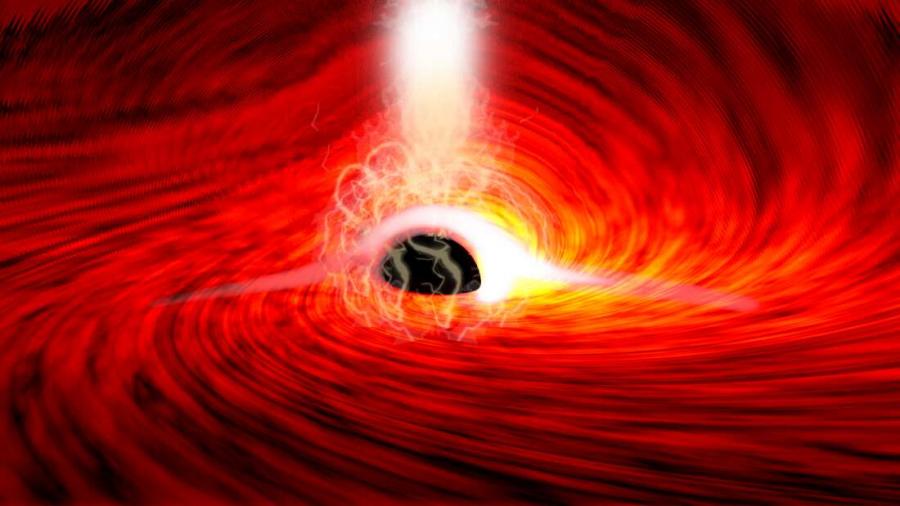 За първи път астрономи наблюдаваха светлина зад черна дупка