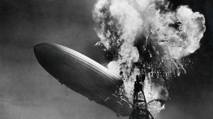 Невероятни кадри показват катастрофата с „Хинденбург“ в цветове и с повишена резолюция