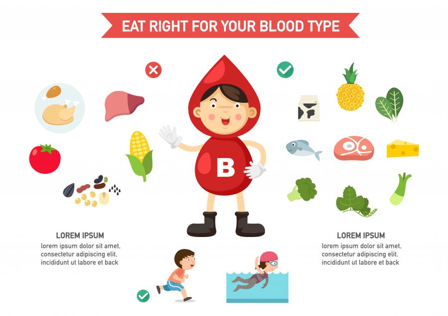 Кръвна група B: характер и хранене