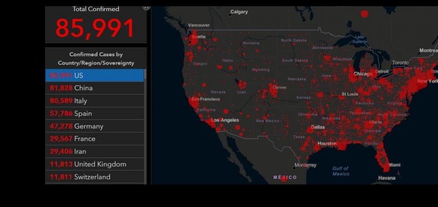В САЩ вече има повече случаи на COVID-19, отколкото в която и да е друга държава по света