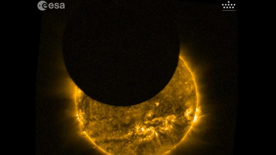 Вижте как изглеждаше последното частично слънчево затъмнение от Космоса