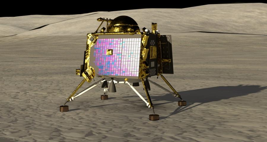 Индийският луноход направи първата си разходка на Луната
