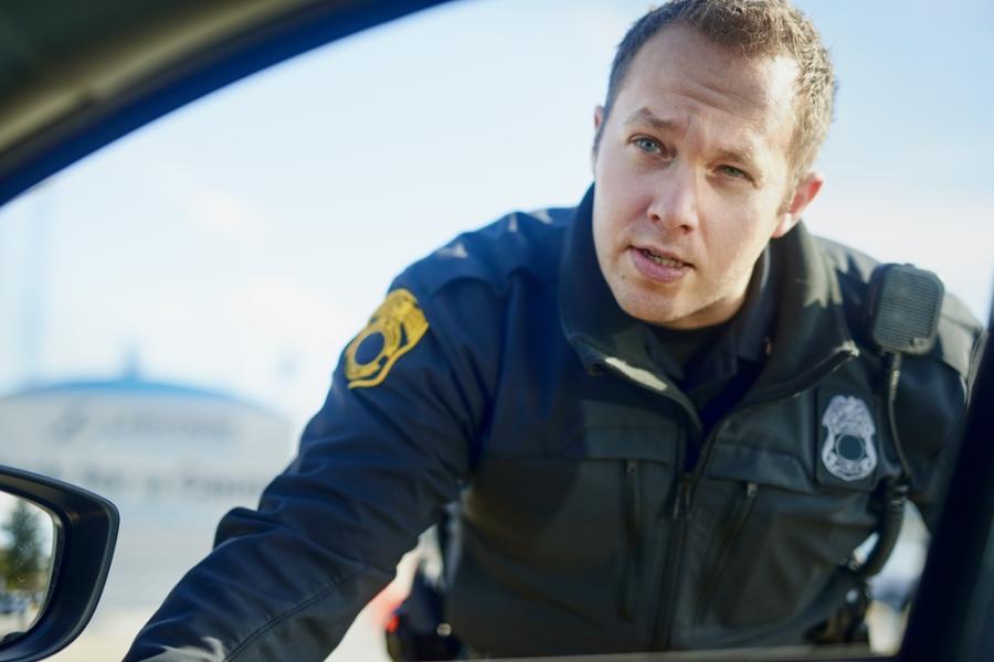 Виц: Полицай спира перничанин