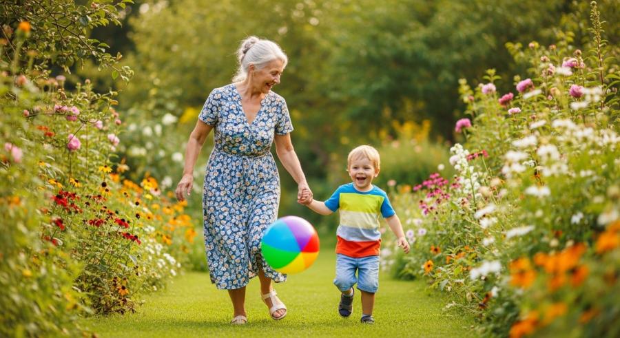 Виц: Баба изпитва внучето