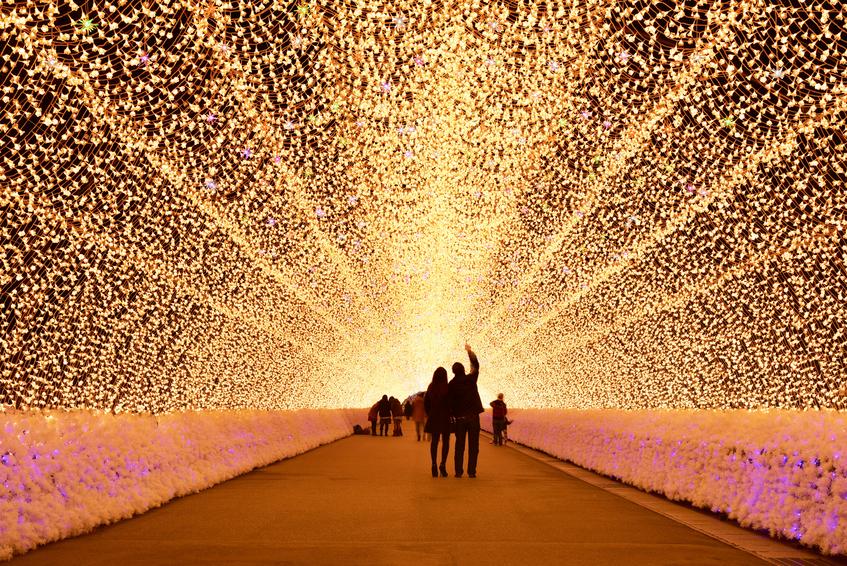 Впечатляващите японски тунели на светлината