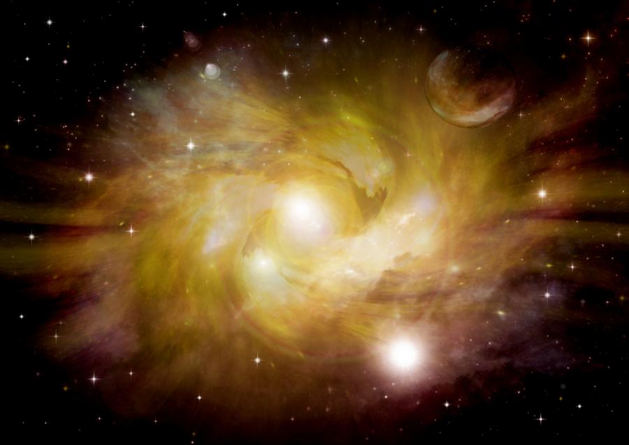 Хъбъл засне красива галактика, която действа като гигантски лазер