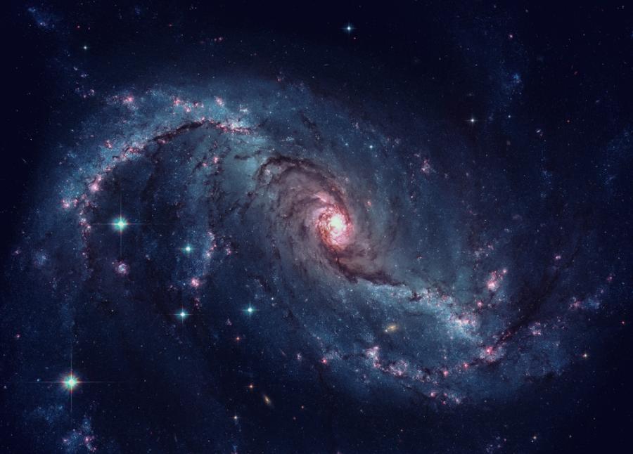 Звездна „люпилня“ в прегръдките на галактиката NGC 1672