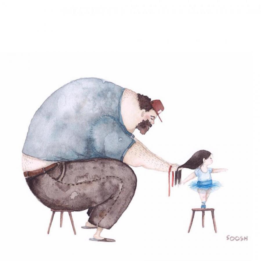 9 очарователни илюстрации за връзката между бащи и дъщери