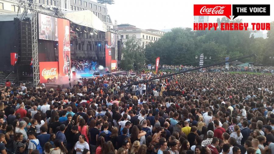 Повече от 60 000 души се докоснаха до емоцията на Coca-Cola The Voice Happy Energy Tour в София