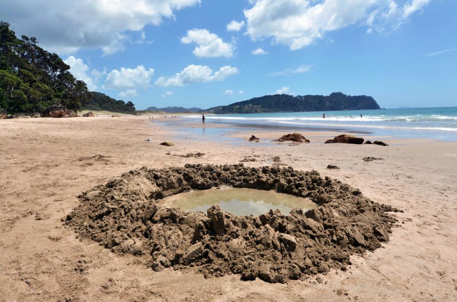 Брегът на горещата вода, Короманделския полуостров, Нова Зеландия