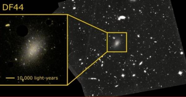 През 2016 а астрономи откриват бледата галактика Dragonfly 44 която на