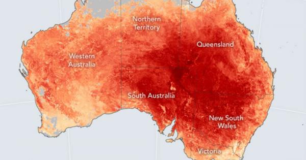 Във вторник средните температури в Австралия достигнаха 40 9 градуса по