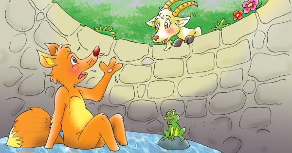 Една нощ лисицата се лутала в тъмнината и паднала в