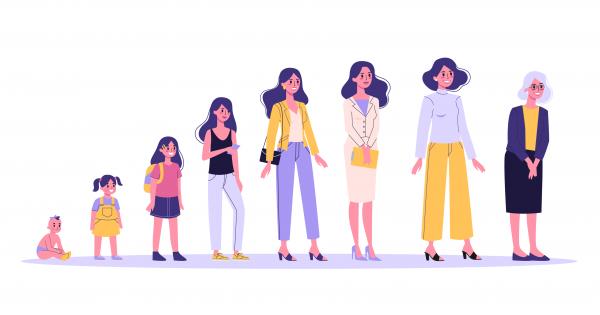 Стареенето в човешкия организъм протича на три основни етапа –