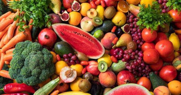 Редовната консумация на достатъчно количество плодове и зеленчуци богати на