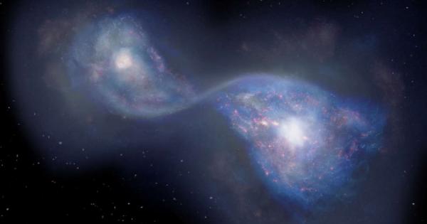 Международен екип от астрономи откриха най ранния пример за сблъсък на