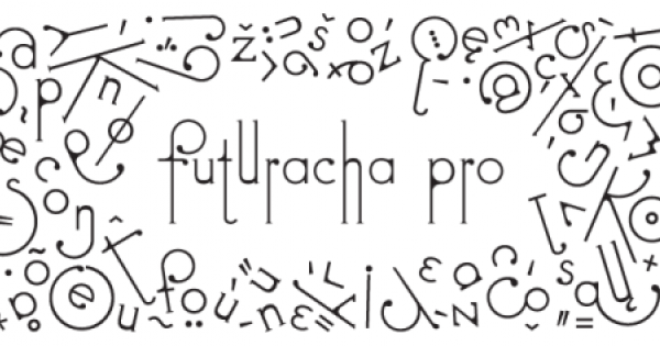 Това е шрифтът Futuracha Pro – уникален набор от причудливи,