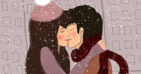 Изследване на учени от Холандия показва че при целувка от