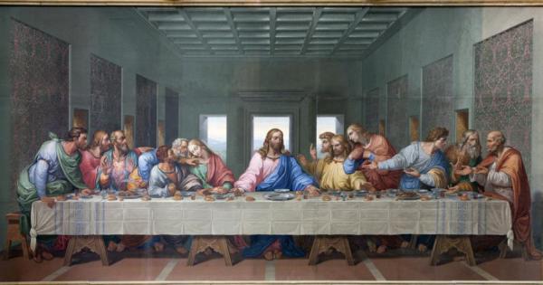 Легендата разказва че когато замислял картината си Тайната вечеря Леонардо
