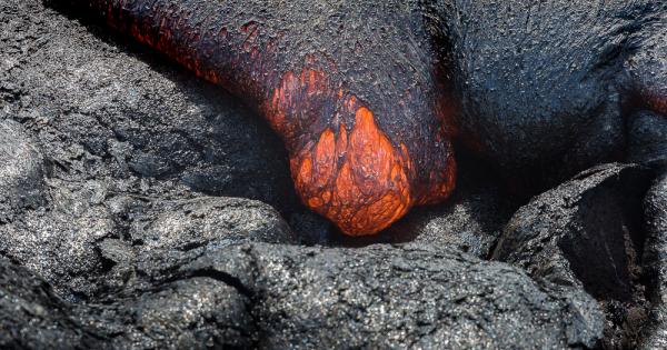 Бързо течаща река то стопено желязо бе открита под Аляска