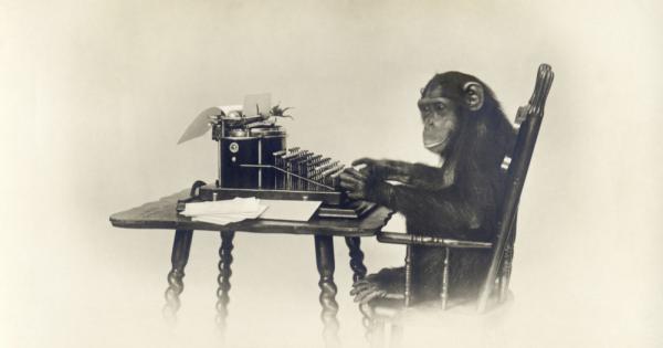 Има стара теорема за маймуните пишещите машини и Шекспир според