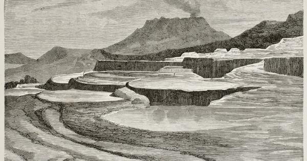 Новозеландските розово бели тераси са погребани под лавата на вулканично изригване