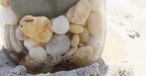 Един професор влиза за лекция Взема голям буркан пълен с