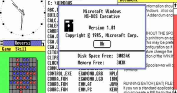 20 ноември 1985 г Microsoft пуска на пазара първата операционна